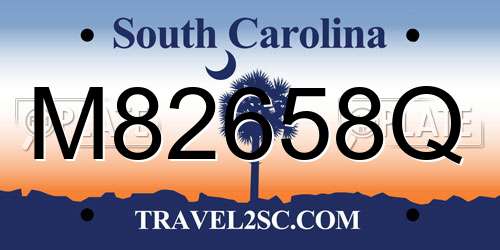 M82658Q South Carolina License Plate