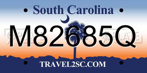 M82685Q South Carolina License Plate