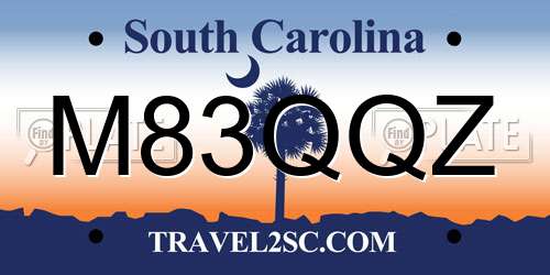M83QQZ South Carolina License Plate