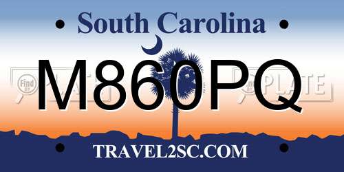 M860PQ South Carolina License Plate