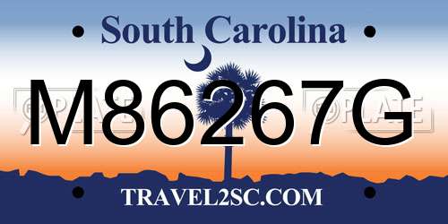 M86267G South Carolina License Plate