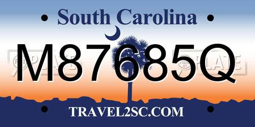 M87685Q South Carolina License Plate