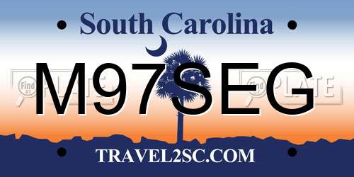 M97SEG South Carolina License Plate