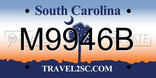 M9946B South Carolina License Plate