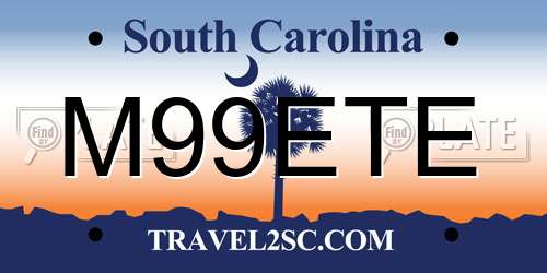 M99ETE South Carolina License Plate