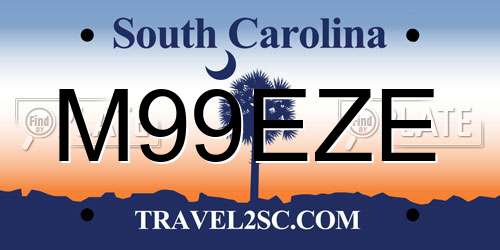 M99EZE South Carolina License Plate