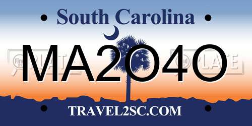 MA2O4O South Carolina License Plate