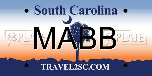 MABB South Carolina License Plate