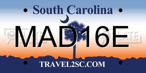 MAD16E South Carolina License Plate