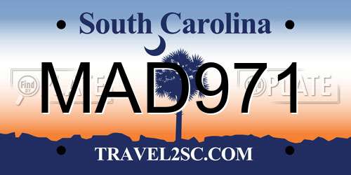 MAD971 South Carolina License Plate