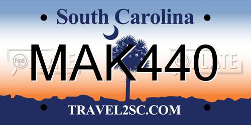 MAK440 South Carolina License Plate