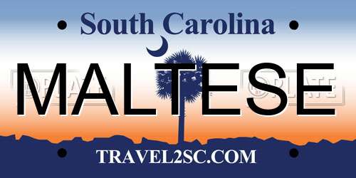 MALTESE South Carolina License Plate