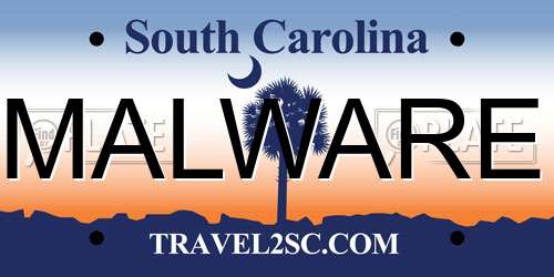 MALWARE South Carolina License Plate