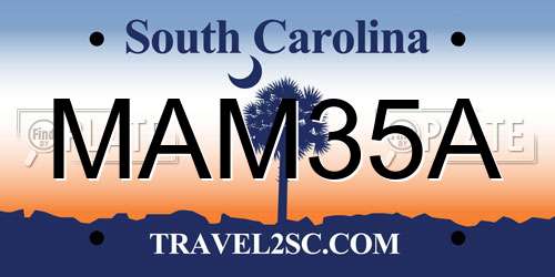 MAM35A South Carolina License Plate