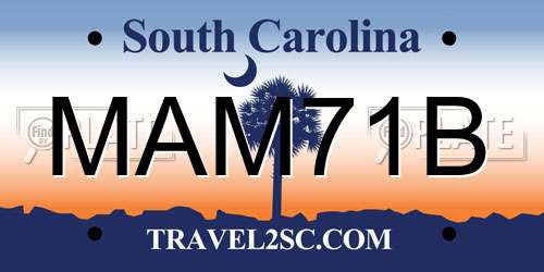 MAM71B South Carolina License Plate