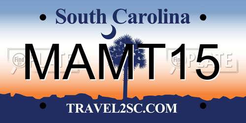 MAMT15 South Carolina License Plate