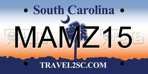 MAMZ15 South Carolina License Plate