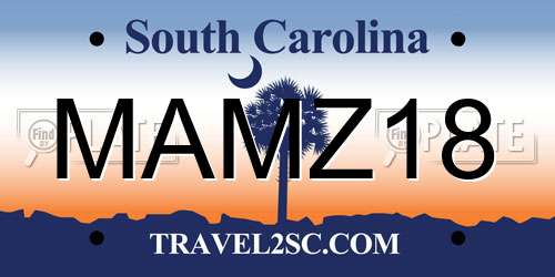 MAMZ18 South Carolina License Plate