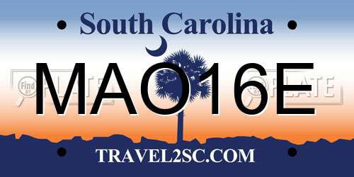 MAO16E South Carolina License Plate