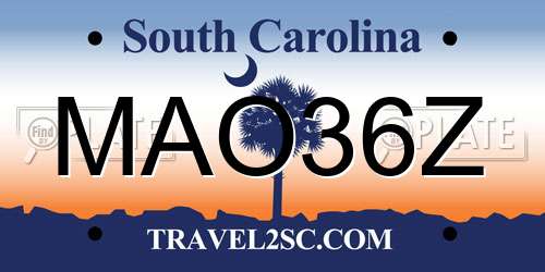 MAO36Z South Carolina License Plate