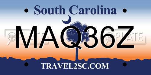 MAQ36Z South Carolina License Plate