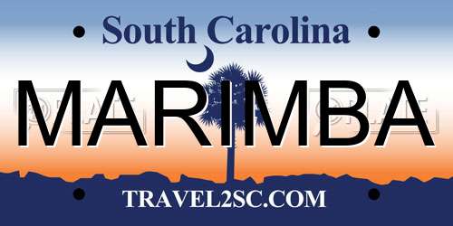 MARIMBA South Carolina License Plate