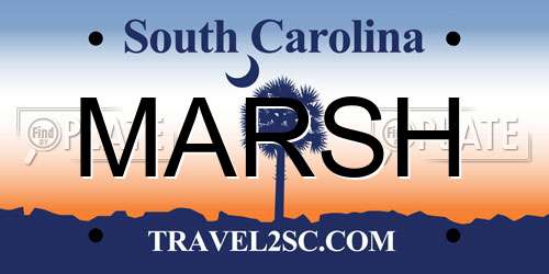 MARSH South Carolina License Plate