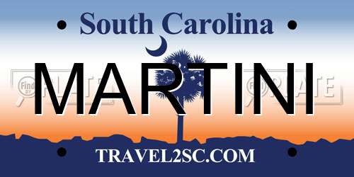 MARTINI South Carolina License Plate