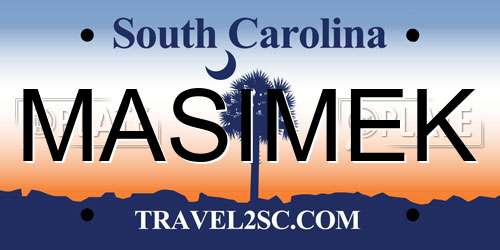 MASIMEK South Carolina License Plate