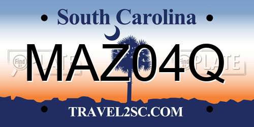 MAZ04Q South Carolina License Plate