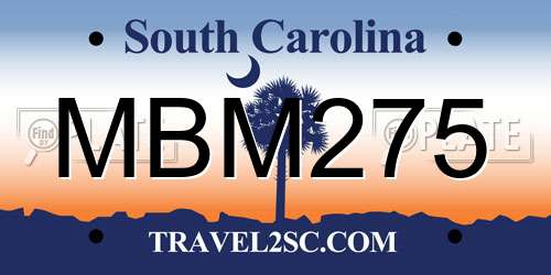 MBM275 South Carolina License Plate