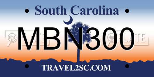 MBN300 South Carolina License Plate