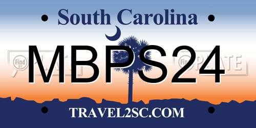 MBPS24 South Carolina License Plate