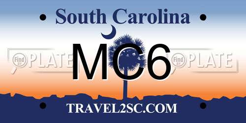 MC6 South Carolina License Plate