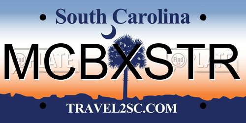 MCBXSTR South Carolina License Plate