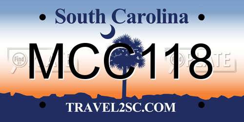 MCC118 South Carolina License Plate