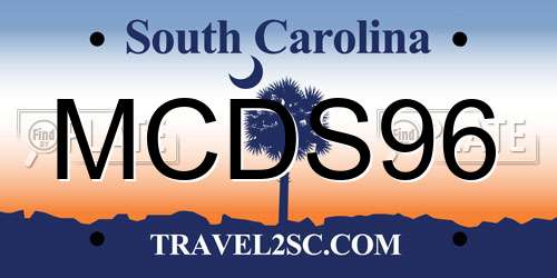 MCDS96 South Carolina License Plate
