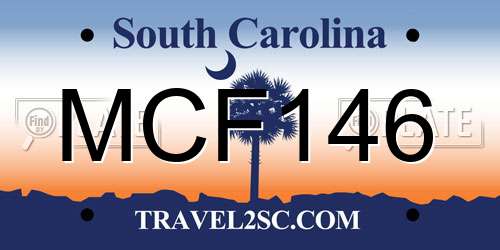 MCF146 South Carolina License Plate