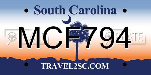 MCF794 South Carolina License Plate
