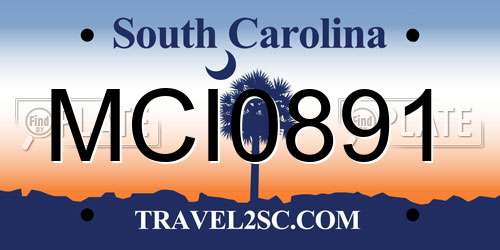 MCI0891 South Carolina License Plate