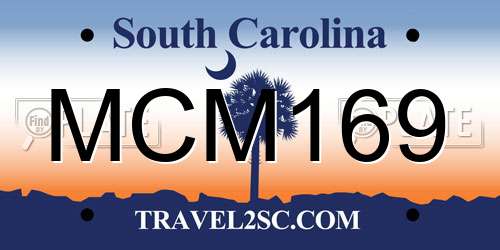 MCM169 South Carolina License Plate