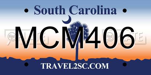 MCM406 South Carolina License Plate
