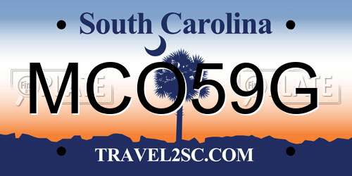 MCO59G South Carolina License Plate