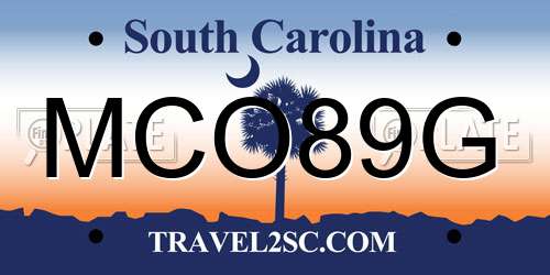 MCO89G South Carolina License Plate