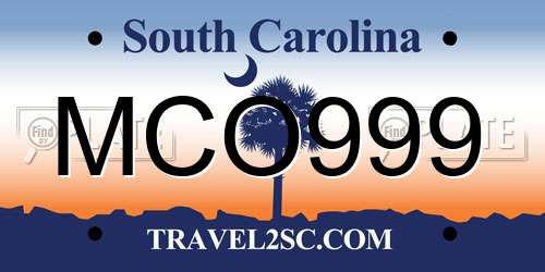 MCO999 South Carolina License Plate