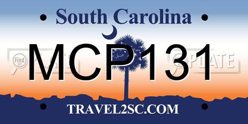 MCP131 South Carolina License Plate