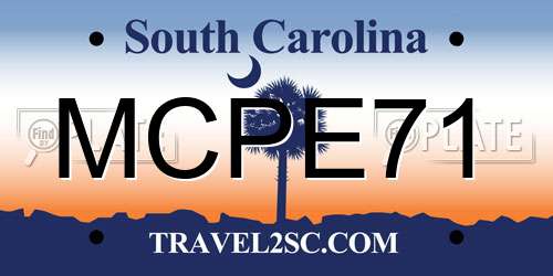 MCPE71 South Carolina License Plate