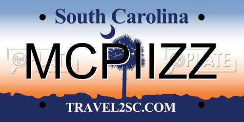 MCPIIZZ South Carolina License Plate