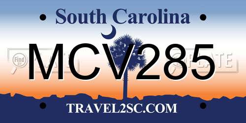 MCV285 South Carolina License Plate