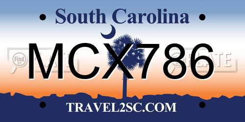 MCX786 South Carolina License Plate